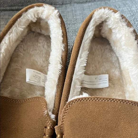 George Men's Hillcrest Suede Moccasin Slippers Camel Size 11-12 NWOT - Picture 3 of 6